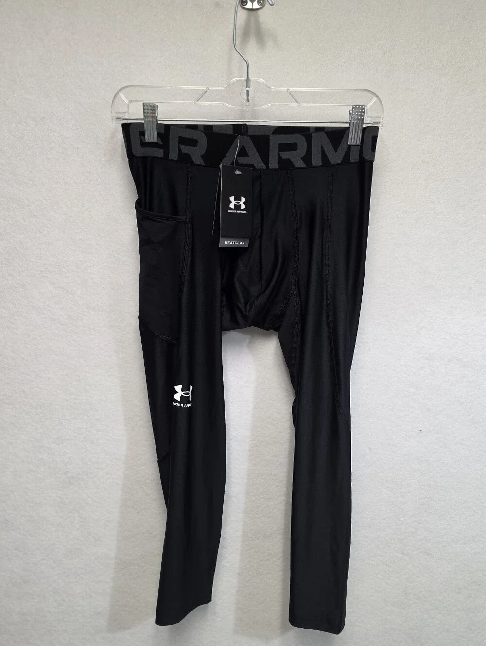 Under Armour Heatgear Black 3/4 Performance Compression Leggings Mens Medium